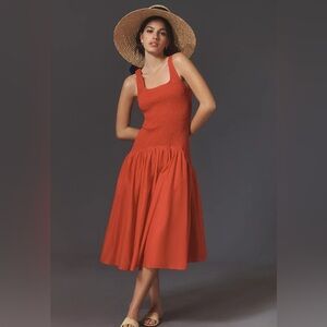 Drop Waist Anthropologie Smocked Dress